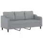 Sofá de 3 plazas con taburete de tela gris claro 180 cm de , Sofás - Ref: Foro24-3201135, Precio: 310,24 €, Descuento: %