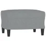 Sofá de 3 plazas con taburete de tela gris claro 180 cm de , Sofás - Ref: Foro24-3201135, Precio: 310,24 €, Descuento: %