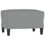 Sofá de 3 plazas con taburete de tela gris claro 180 cm de , Sofás - Ref: Foro24-3201135, Precio: 294,77 €, Descuento: %