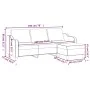 Sofá de 3 plazas con taburete de tela gris claro 180 cm de , Sofás - Ref: Foro24-3201135, Precio: 310,24 €, Descuento: %