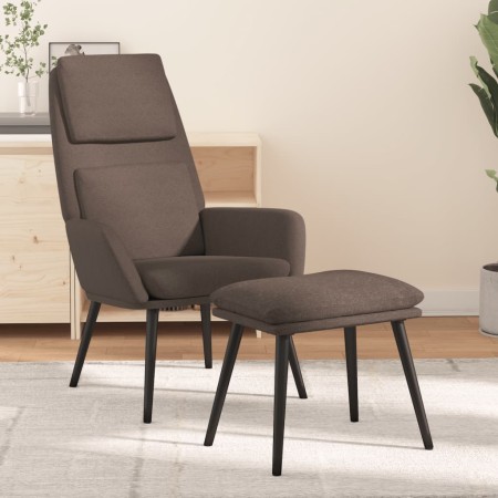 Sillón de relax con reposapiés de tela gris taupé de , Sillones - Ref: Foro24-3097777, Precio: 130,73 €, Descuento: %