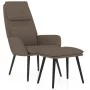 Sillón de relax con reposapiés de tela gris taupé de , Sillones - Ref: Foro24-3097777, Precio: 129,02 €, Descuento: %