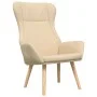 Relax armchair with cream-colored fabric footstool by , Armchairs - Ref: Foro24-3097884, Price: 144,68 €, Discount: %