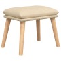 Sillón de relax con taburete tela color crema de , Sillones - Ref: Foro24-3097884, Precio: 147,29 €, Descuento: %