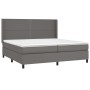 Cama box spring colchón y LED cuero sintético gris 200x200 cm de , Camas y somieres - Ref: Foro24-3139347, Precio: 719,59 €, ...