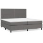 Cama box spring con colchón cuero sintético gris 200x200 cm de , Camas y somieres - Ref: Foro24-3142807, Precio: 696,10 €, De...