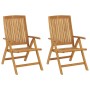 Sillas de jardín reclinables y cojines 2 uds madera maciza teca de , Sillas de jardín - Ref: Foro24-3196446, Precio: 351,94 €...