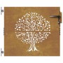 Puerta de jardín acero corten diseño árbol 85x75 cm de , Puertas de jardín - Ref: Foro24-153208, Precio: 119,02 €, Descuento: %