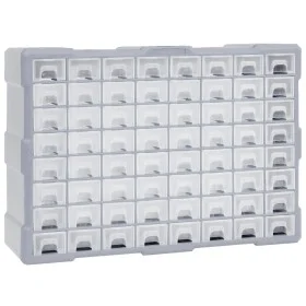 Organizador multicajones con 64 cajones 52x16x37,5 cm de vidaXL, Cajas de herramientas - Ref: Foro24-147580, Precio: 60,46 €,...