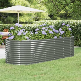 Jardinera arriate acero recubrimiento polvo gris 249x100x68 cm de , Maceteros y jardineras - Ref: Foro24-319064, Precio: 105,...