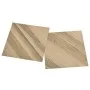 Self-adhesive PVC floor tiles, 55 units, brown with striped pattern, covering 5.11 square meters. by , Floors and carpets - R...