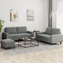 Juego de sofás 3 piezas tela gris oscuro de , Sofás - Ref: Foro24-3201891, Precio: 558,72 €, Descuento: %