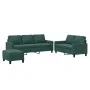 Juego de sofás con cojines 3 piezas terciopelo verde oscuro de , Sofás - Ref: Foro24-3201528, Precio: 535,38 €, Descuento: %
