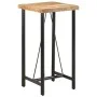 Mesa alta de hierro y madera maciza de mango 55x55x107 cm de , Mesas de cocina y de comedor - Ref: Foro24-356380, Precio: 217...