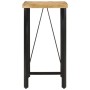 Mesa alta de hierro y madera maciza de mango 55x55x107 cm de , Mesas de cocina y de comedor - Ref: Foro24-356380, Precio: 221...
