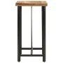 Mesa alta de hierro y madera maciza de mango 55x55x107 cm de , Mesas de cocina y de comedor - Ref: Foro24-356380, Precio: 217...