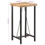 Mesa alta de hierro y madera maciza de mango 55x55x107 cm de , Mesas de cocina y de comedor - Ref: Foro24-356380, Precio: 221...