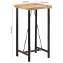 Mesa alta de hierro y madera maciza de mango 55x55x107 cm de , Mesas de cocina y de comedor - Ref: Foro24-356380, Precio: 217...