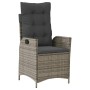 Sillón reclinable de jardín con cojines ratán sintético gris de , Sillas de jardín - Ref: Foro24-365259, Precio: 119,83 €, De...