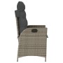 Sillón reclinable de jardín con cojines ratán sintético gris de , Sillas de jardín - Ref: Foro24-365259, Precio: 119,83 €, De...