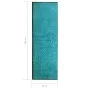 Felpudo lavable azul cian 60x180 cm de vidaXL, Felpudos - Ref: Foro24-323459, Precio: 55,21 €, Descuento: %