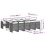 Set de comedor jardín 11 pzas con cojines ratán sintético negro de , Conjuntos de jardín - Ref: Foro24-3210571, Precio: 932,7...
