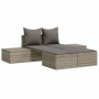 Tumbona doble con cojines ratán sintético gris de , Tumbonas - Ref: Foro24-368391, Precio: 257,50 €, Descuento: %