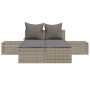 Tumbona doble con cojines ratán sintético gris de , Tumbonas - Ref: Foro24-368391, Precio: 257,50 €, Descuento: %