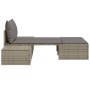 Tumbona doble con cojines ratán sintético gris de , Tumbonas - Ref: Foro24-368391, Precio: 257,50 €, Descuento: %