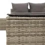 Double sun lounger with gray synthetic rattan cushions by , Loungers - Ref: Foro24-368391, Price: 266,22 €, Discount: %