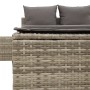 Tumbona doble con cojines ratán sintético gris de , Tumbonas - Ref: Foro24-368391, Precio: 257,50 €, Descuento: %