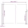 Toldo lateral retráctil marrón 180x500 cm de , Sombrillas - Ref: Foro24-4004449, Precio: 120,76 €, Descuento: %