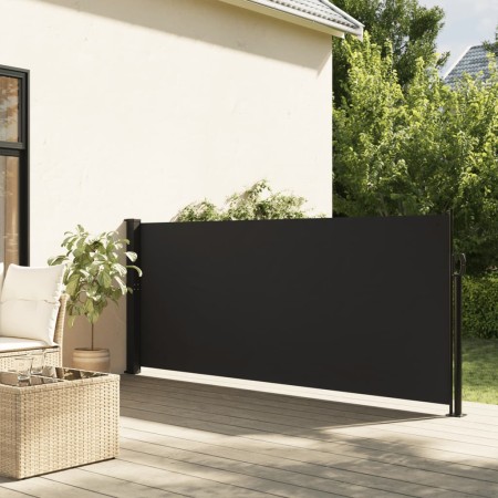 Toldo lateral retráctil negro 120x600 cm de , Sombrillas - Ref: Foro24-4004489, Precio: 83,39 €, Descuento: %
