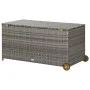 Caja almacenaje jardín ratán sintético gris claro 120x65x61 cm de vidaXL, Cajas de almacenaje para exteriores - Ref: Foro24-3...