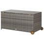 Caja almacenaje jardín ratán sintético gris claro 120x65x61 cm de vidaXL, Cajas de almacenaje para exteriores - Ref: Foro24-3...