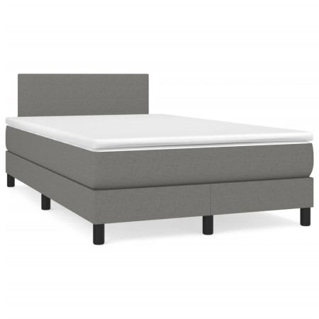 Cama box spring con colchón tela gris oscuro 120x190 cm de , Camas y somieres - Ref: Foro24-3269710, Precio: 399,38 €, Descue...