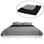 Colcha acolchada a doble cara negro gris 170x210 cm de , Colchas y edredones - Ref: Foro24-130883, Precio: 15,86 €, Descuento: %