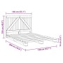 Estructura de cama con cabecero madera maciza pino 140x200 cm de , Camas y somieres - Ref: Foro24-3281552, Precio: 194,35 €, ...