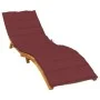 Cojín para tumbona tela rojo tinto melange 200x60x4 cm de , Cojines para sillas y sofás - Ref: Foro24-4002518, Precio: 41,88 ...