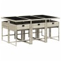 Set comedor jardín 7 pzas y cojines ratán sintético gris claro de , Conjuntos de jardín - Ref: Foro24-3278038, Precio: 402,17...