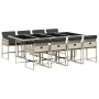 Set comedor de jardín 9 pzas cojines ratán sintético gris claro de , Conjuntos de jardín - Ref: Foro24-3278050, Precio: 535,2...