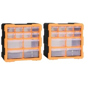 Organizadores multicajones con 12 cajones 2 uds 26,5x16x26 cm de vidaXL, Cajas de herramientas - Ref: Foro24-147581, Precio: ...