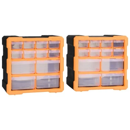 Multi-drawer organizers with 12 drawers 2 pcs 26.5x16x26 cm by vidaXL, Toolboxes - Ref: Foro24-147581, Price: 37,10 €, Discou...