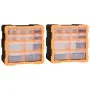 Multi-drawer organizers with 12 drawers 2 pcs 26.5x16x26 cm by vidaXL, Toolboxes - Ref: Foro24-147581, Price: 37,10 €, Discou...
