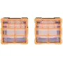 Multi-drawer organizers with 12 drawers 2 pcs 26.5x16x26 cm by vidaXL, Toolboxes - Ref: Foro24-147581, Price: 37,10 €, Discou...