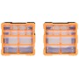 Organizadores multicajones con 12 cajones 2 uds 26,5x16x26 cm de vidaXL, Cajas de herramientas - Ref: Foro24-147581, Precio: ...