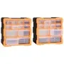 Multi-drawer organizers with 12 drawers 2 pcs 26.5x16x26 cm by vidaXL, Toolboxes - Ref: Foro24-147581, Price: 37,10 €, Discou...