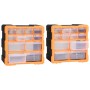 Organizadores multicajones con 12 cajones 2 uds 26,5x16x26 cm de vidaXL, Cajas de herramientas - Ref: Foro24-147581, Precio: ...