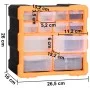 Multi-drawer organizers with 12 drawers 2 pcs 26.5x16x26 cm by vidaXL, Toolboxes - Ref: Foro24-147581, Price: 37,10 €, Discou...