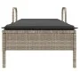 Tumbona con ruedas y cojín ratán sintético gris claro de , Tumbonas - Ref: Foro24-368313, Precio: 171,41 €, Descuento: %